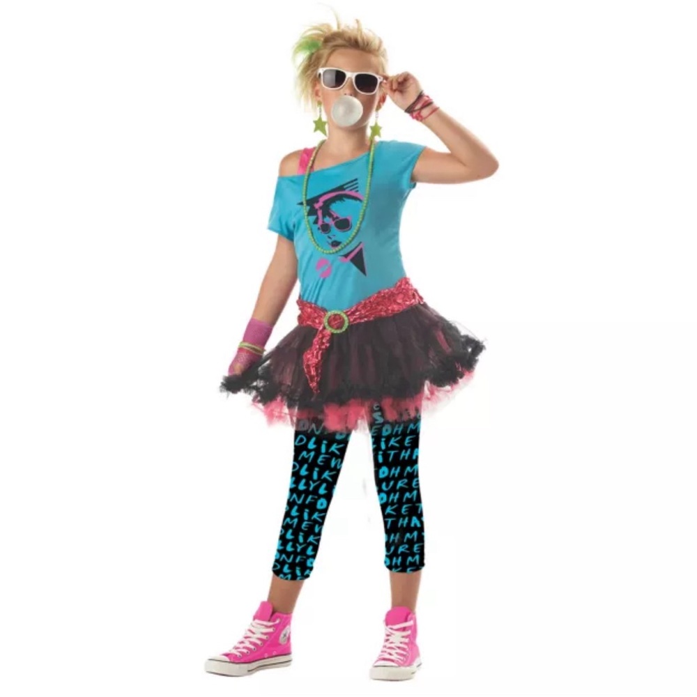 80s Valley Girl Tween Costume Size XL 12-14